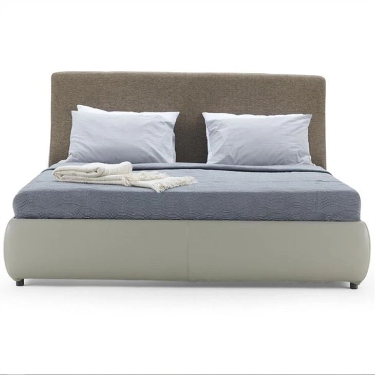 Full Upholstered Villa Bedroom Bed Base And Headboard Apartment Platform Bed And Bed Head