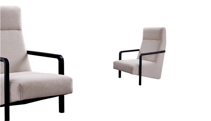Custom Hotel Lobby Solid Wood Legs And Armrest Chair 2-legs Lounge Chair